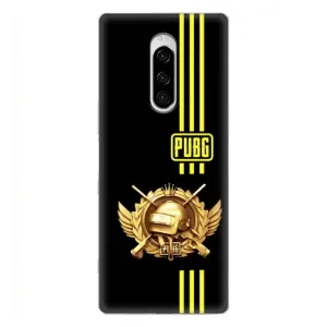 Чехол (TPU) с картинкой "Лого Пабг" на Сони Кспериа 1 (Лого PUPG)