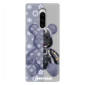 Силиконовый чехол для Sony Xperia 1 (Медведь Louis Vuitton)