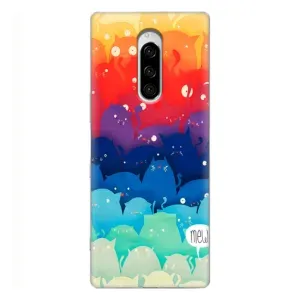 Силиконовый чехол с котиком для Sony Xperia 1 (Mew)