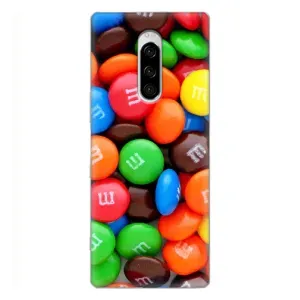 Чехол с изображением вкусной еды для Sony Xperia 1 (Разноцветные M&M'S)