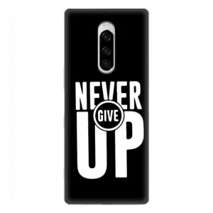 Силіконовый Чохол на Sony Xperia 1 з картинкою НАЙК (Never Give UP)