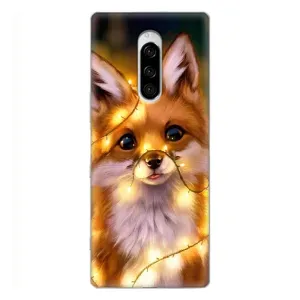 Чехол с Лисичкой для Sony Xperia 1 (Новогодний лисенок)