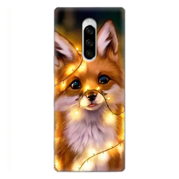 Чехол с рисунком «Новогодний лисенок» для Sony Xperia 1 Чехол с рисунком «Новогодний лисенок» для Sony Xperia 1
