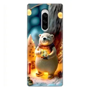 Чехлы на Новый Год Sony Xperia 1 (Новогодний ведмеженок)