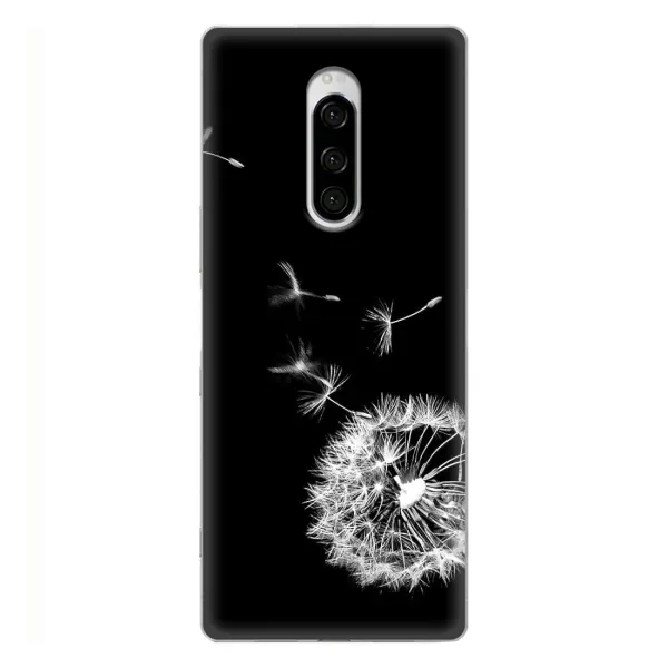 Чехол с рисунком «Одуванчик на чёрном» для Sony Xperia 1 Чехол с рисунком «Одуванчик на чёрном» для Sony Xperia 1