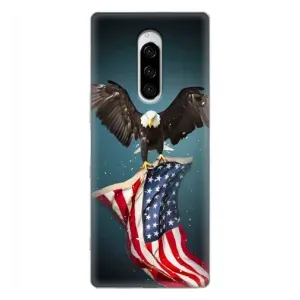 Чехол Флаг USA для Sony Xperia 1 (Орел и флаг)
