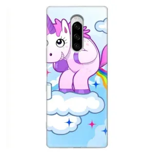 Чехол Unicorn на Sony Xperia 1 (Радуга единорожка)