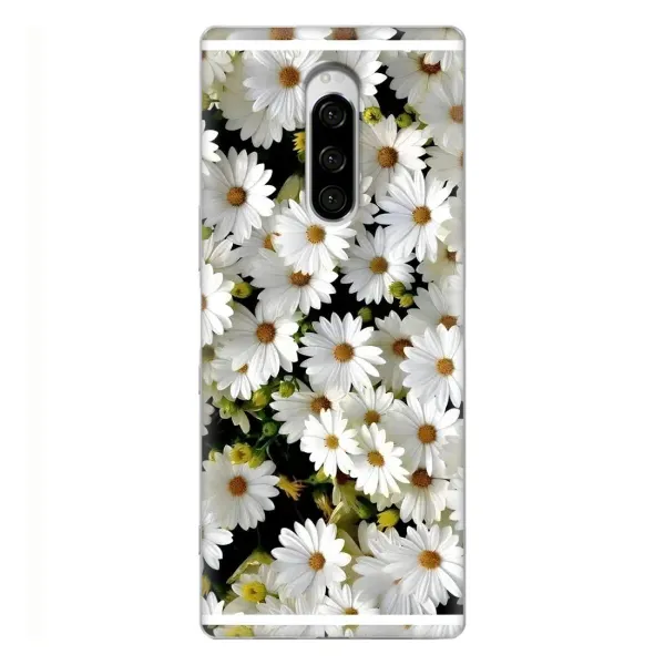 Чехол с рисунком «Рамка в ромашках» для Sony Xperia 1 Чехол с рисунком «Рамка в ромашках» для Sony Xperia 1