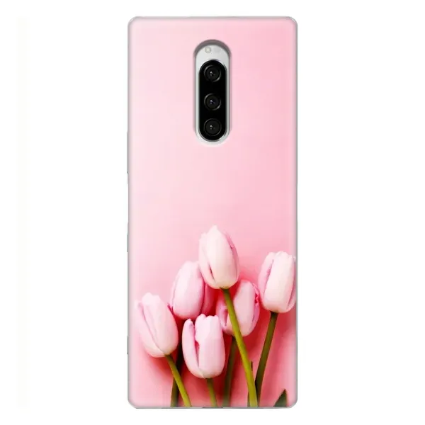 Чехол с рисунком «Розовые тюльпаны» для Sony Xperia 1 Чехол с рисунком «Розовые тюльпаны» для Sony Xperia 1