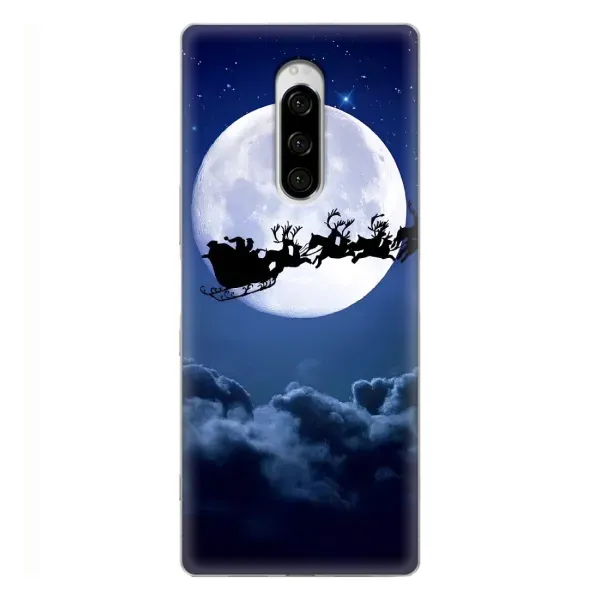 Чехол с рисунком «Санта - луна» для Sony Xperia 1 Чехол с рисунком «Санта - луна» для Sony Xperia 1