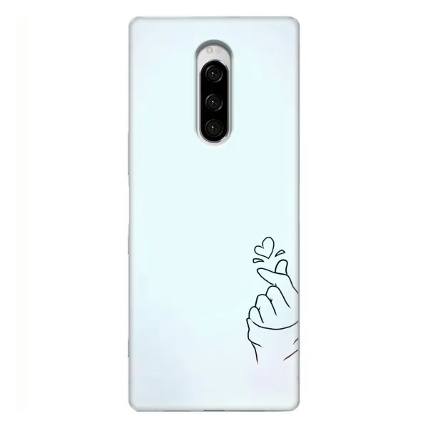 Чехол с рисунком «Сердце на голубом» для Sony Xperia 1 Чехол с рисунком «Сердце на голубом» для Sony Xperia 1