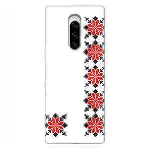 Силиконовый Чехол на Sony Xperia 1 с картинкой Вышиванки (Силуэт вышиванки)