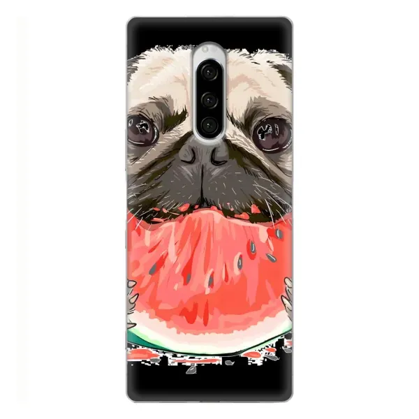 Чехол с рисунком «Смешной Мопс» для Sony Xperia 1 Чехол с рисунком «Смешной Мопс» для Sony Xperia 1