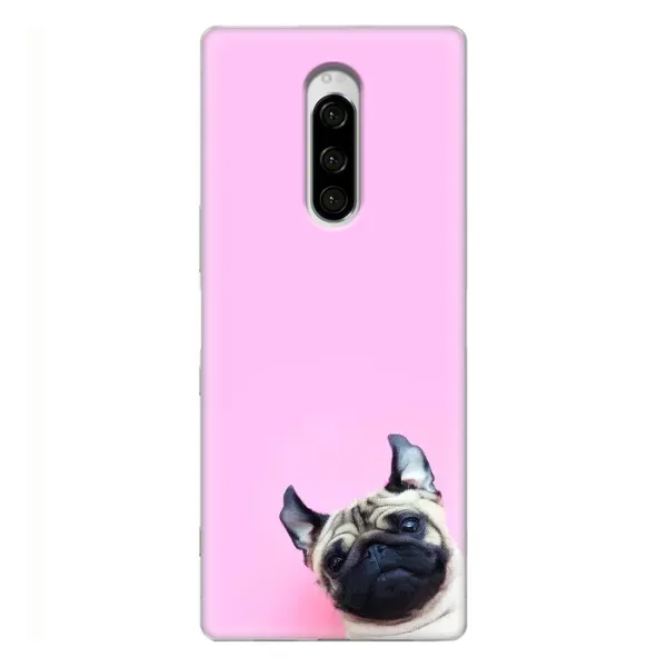 Чехол с рисунком «Собака на розовом» для Sony Xperia 1 Чехол с рисунком «Собака на розовом» для Sony Xperia 1