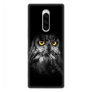 Чехлы с принтом СОВЫ для Sony Xperia 1 (Сова на чёрном)