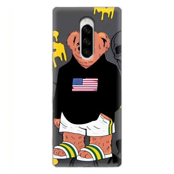 Чехол с рисунком «Teddy USA» для Sony Xperia 1 Чехол с рисунком «Teddy USA» для Sony Xperia 1