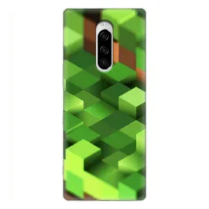 Чехлы для Sony Xperia 1 (Персонажи Майн Крафт) (Текстура)
