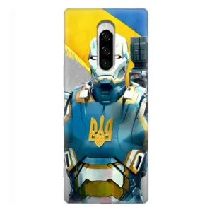 Силиконовый Чехол на Sony Xperia 1 (Я-Украина) (Украинский робокоп)
