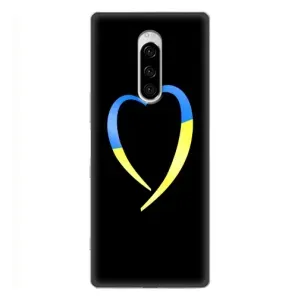 Силиконовый Чехол на Sony Xperia 1 (Я-Украина) (Украинское сердце)