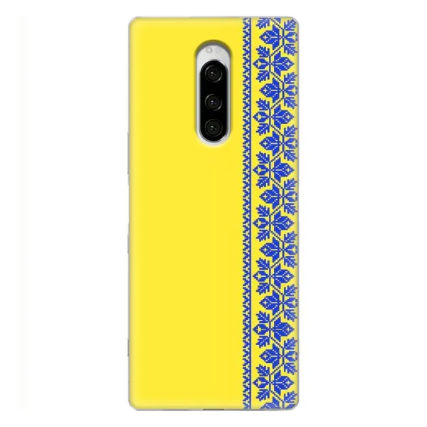 Чехол с рисунком «Вышиванка на желтом» для Sony Xperia 1 Чехол с рисунком «Вышиванка на желтом» для Sony Xperia 1