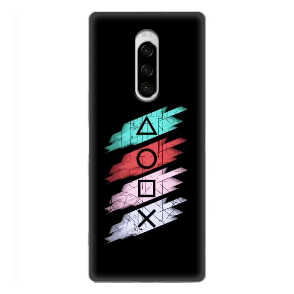 Чехол с рисунком «Значки Sony» для Sony Xperia 1 Чехол с рисунком «Значки Sony» для Sony Xperia 1