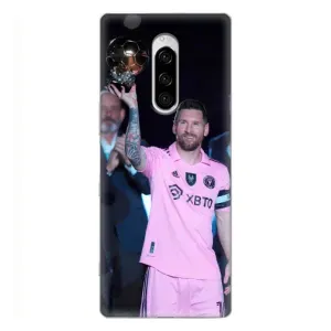 Чехлы Лео Месси в Майами на Sony Xperia 1 (Золотой мяч Месси)