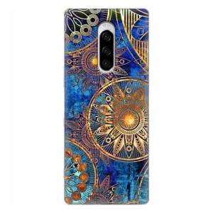 Чехлы со смыслом для Sony Xperia 1 (Золотые узоры)