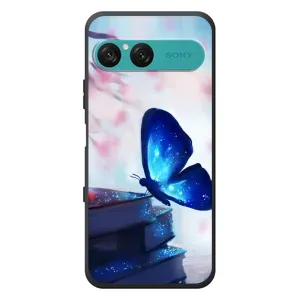 Силиконовый бампер с картинкой животных для Sony Xperia 10 VII (Бабочка синяя)