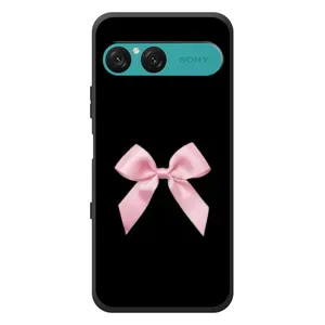 Чехол банты для Sony Xperia 10 VII (Бант на черном)