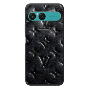 Текстурный Чехол Louis Vuitton для Сони Эксперия 10 Семь (Черный ЛВ)