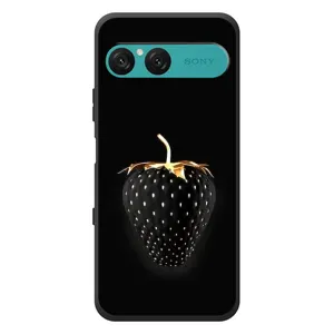 Чехол с изображением вкусной еды для Sony Xperia 10 VII (Чёрная клубника)