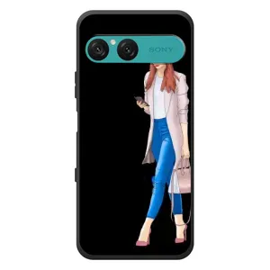 Чехол с картинкой Модные Девчонки Sony Xperia 10 VII (Девушка со смартфоном)