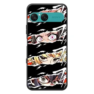 Силиконовые чехлы с глазами Anime для Сони Эксперия 10 Семь (Глаза на чорном)