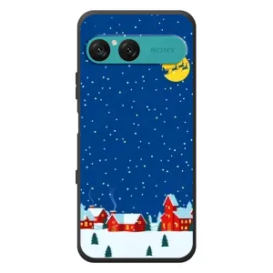Силиконовый бампер на рождество для Sony Xperia 10 VII (Город в снегу)