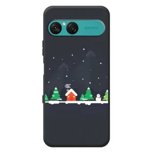 Силиконовый бампер на рождество для Sony Xperia 10 VII (Город зимний)