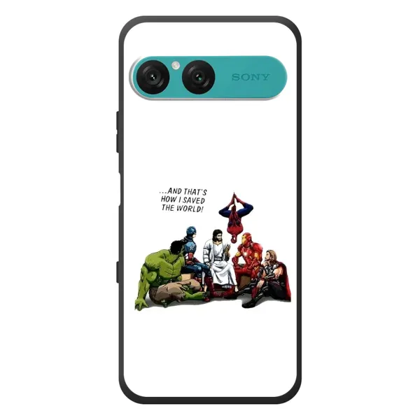 Чехол с рисунком «Иисус супергерой» для Sony Xperia 10 VII Чехол с рисунком «Иисус супергерой» для Sony Xperia 10 VII
