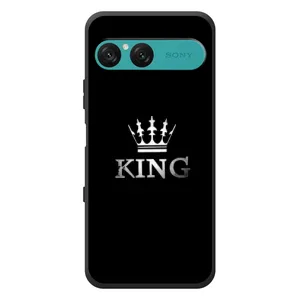 Чехол (Корона на чёрном фоне) для Сони Эксперия 10 Семь (KING)