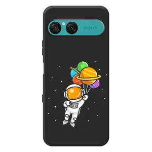 Силіконовый Чохол з принтом "Космонавти" на Sony Xperia 10 VII (Космонавт з кульками)