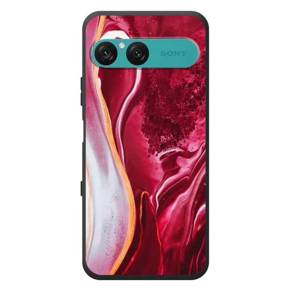 Чехол с рисунком «Красный мрамор» для Sony Xperia 10 VII Чехол с рисунком «Красный мрамор» для Sony Xperia 10 VII