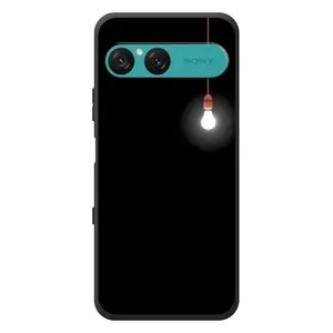 Чехол с картинками на черном фоне для Sony Xperia 10 VII (Лампочка)