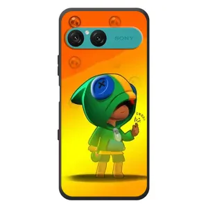 Чехол Бравл Старс для Sony Xperia 10 VII (LEON в кофте)