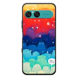 Силиконовый чехол с котиком для Sony Xperia 10 VII (Mew)