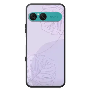 Чохол квітковий дизайн для Sony Xperia 10 VII (Монстера фіолетова)