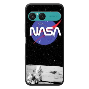 Силіконовый бампер з принтом "Наса" на Sony Xperia 10 VII (Nasa на місяці)