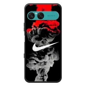 Силиконовый Чехол на Sony Xperia 10 VII с картинкой Nike (Nike дым)