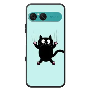 Силиконовый чехол с котиком для Sony Xperia 10 VII (Падающий кот)