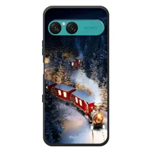 Силиконовый бампер на рождество для Sony Xperia 10 VII (Поезд)