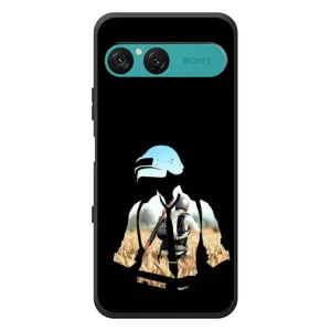 Силиконовый чехол с картинкой "Герой Pubg" на Sony Xperia 10 VII (Пубг мен)