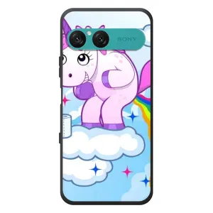 Чехол Unicorn на Sony Xperia 10 VII (Радуга единорожка)