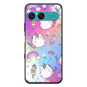 Чехол Unicorn на Sony Xperia 10 VII (Радуга и Единорог)